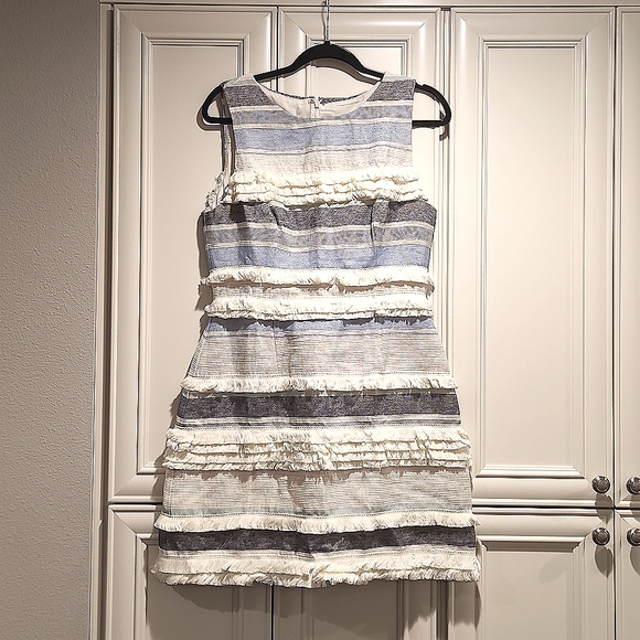 NWT ANTHRO |  Hutch Striped Fringed Mini Dress - Picture 5 of 7